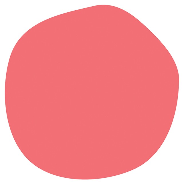 Här är Ou helt rosa. Hens färg skiftar ibland, troligen efter hens känslor.