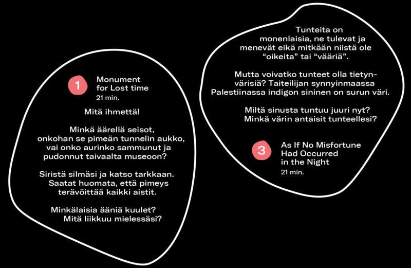 Kuva, jossa kerrotaan joistakin teoksista lapsille sopivalla kielellä.