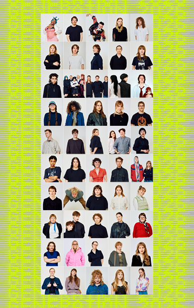 Sukupolvi-näyttelyn animaatio taiteilijan kasvoilla