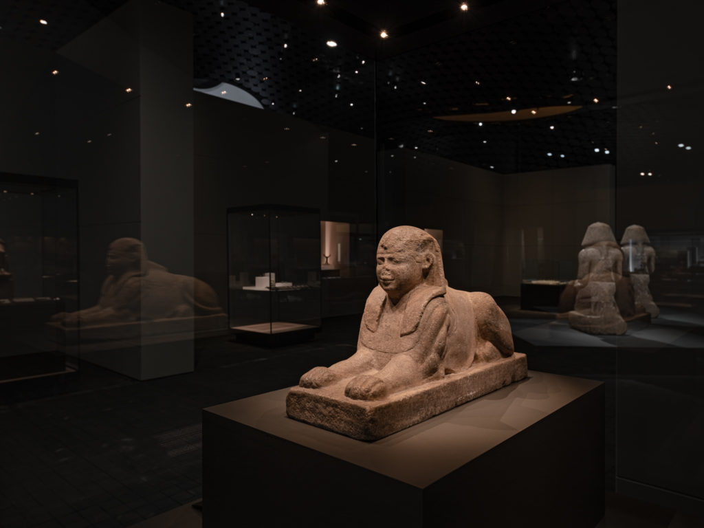 Sphinx, Roman Period, 30 BC – 395 AD., limestone, Collection Museo Egizio. Photo: Aleksi Tikkala