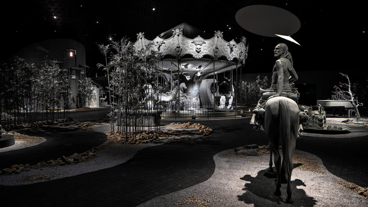 Hans Op de Beeck The quiet parade 2022 banner Amos Rex 2022 Mika Huisman