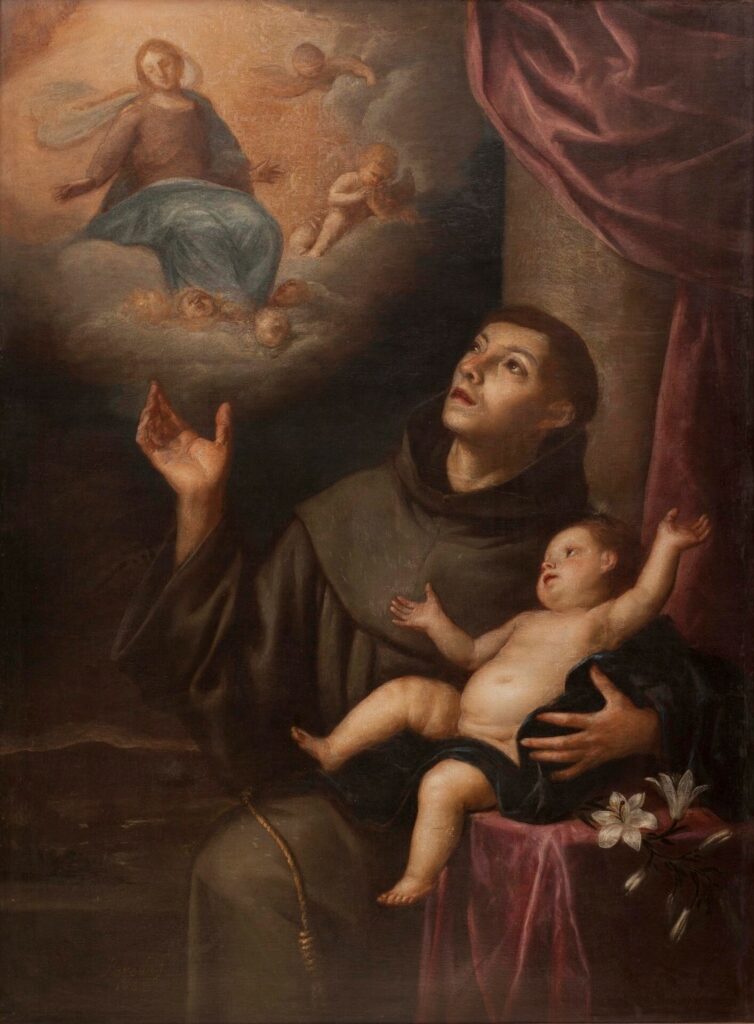 Antonio de Perada y Salgadon (1611–1678): Kristuslapsi, neitsyt ja Padovan Pyhä Antonius. 1668. Kuva: Stella Ojala / Amos Rex