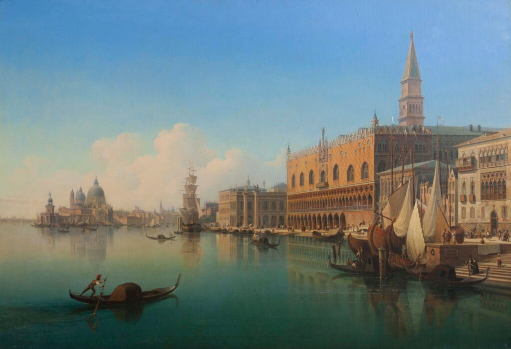 Gustaf Wilhelm Palm (1810–1890): View of Venice, 1849.