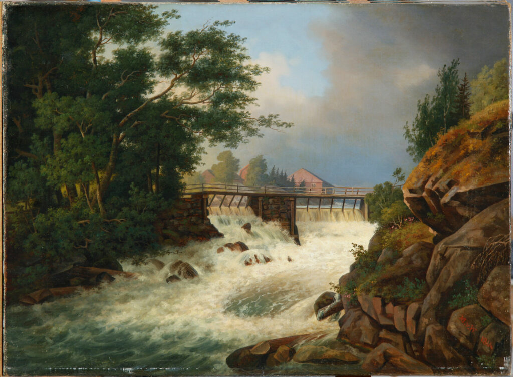 Magnus von Wright (1805–1868): Vattenfall, Svartå. 1864. Kuva: Stella Ojala / Amos Rex